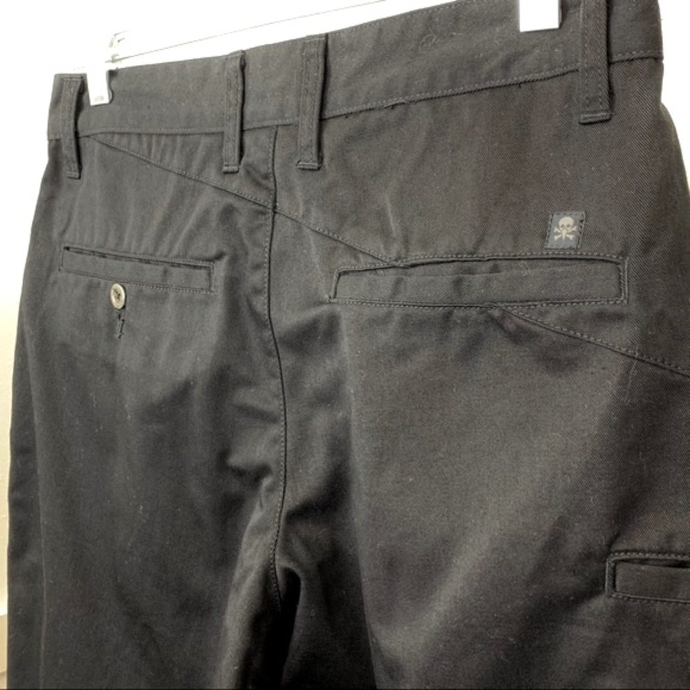 Tony Hawk Black Cotton Flat Front Shorts | 30 - Picture 6 of 9